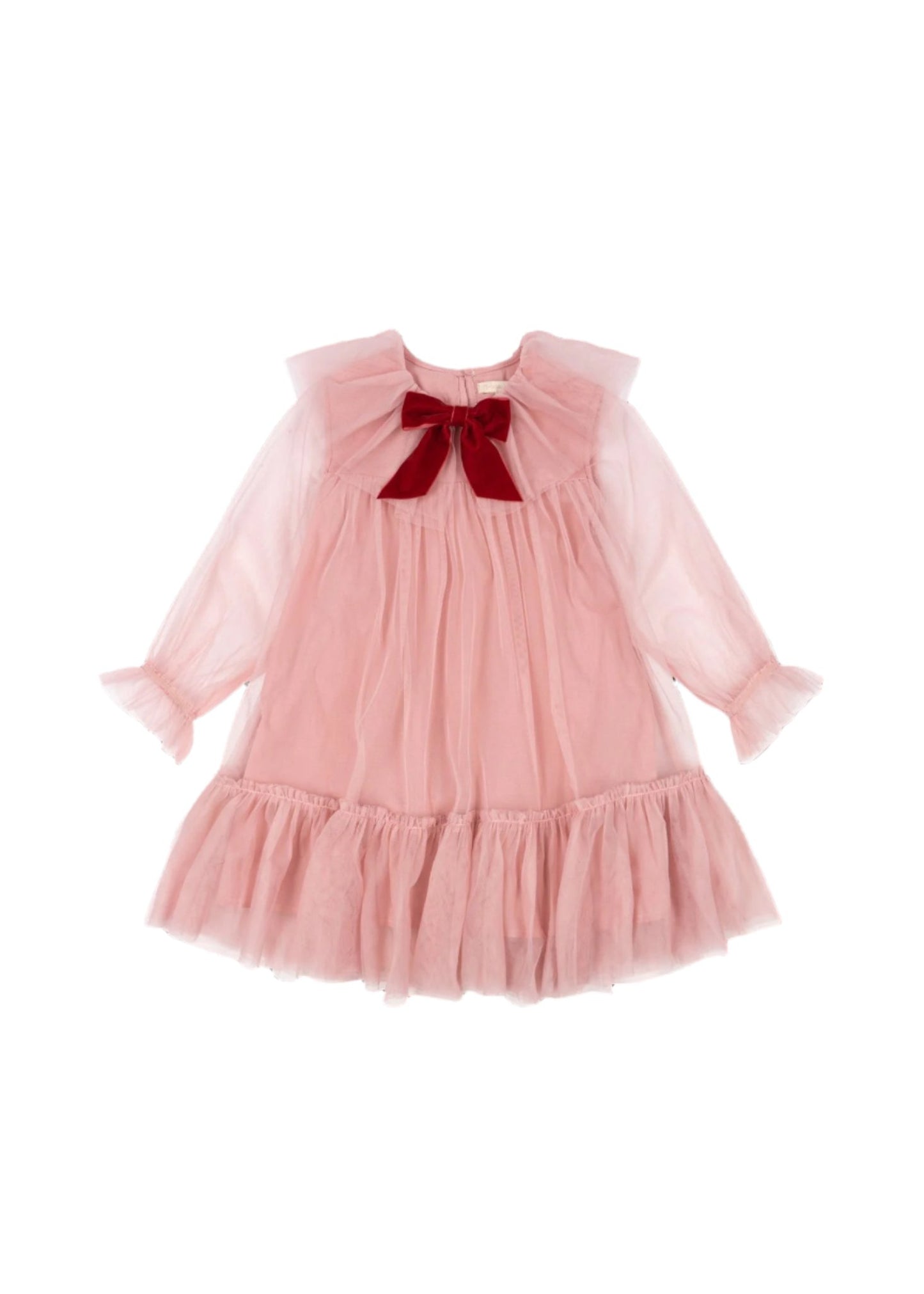 BOW DRESS - mellow rose Konges Sløjd - enjoykidsus