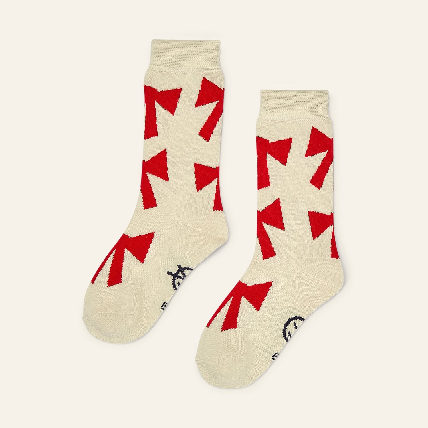 Bow Sock - Tide White / Red Wynken