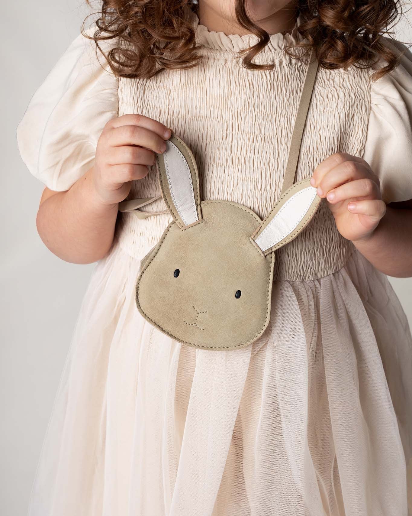 Britta Classic Purse | Bunny | Taupe Nubuck donsje - enjoykidsus