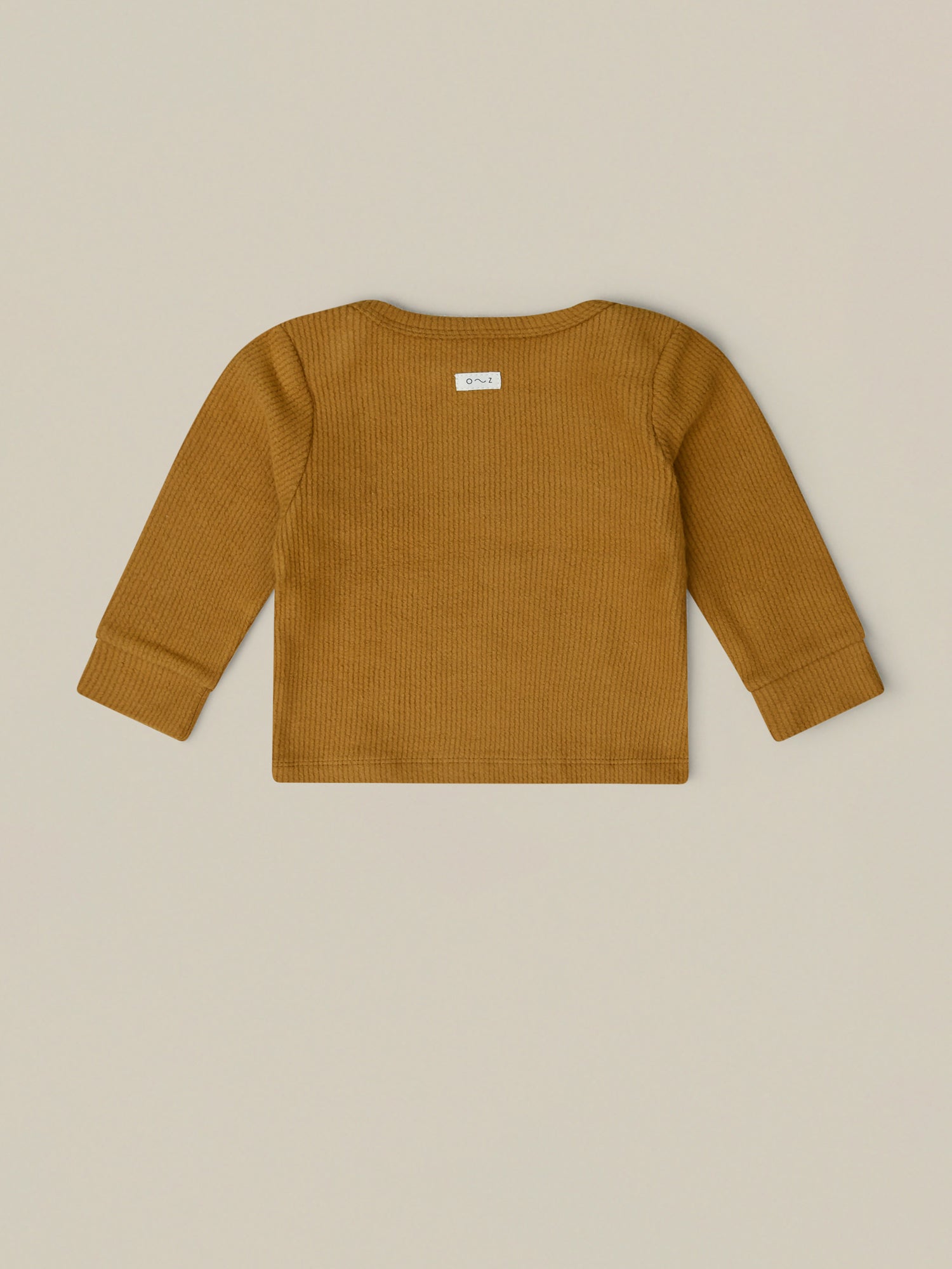 Brown Ribbed Long Sleeve Top Organic Zoo - enjoykidsus