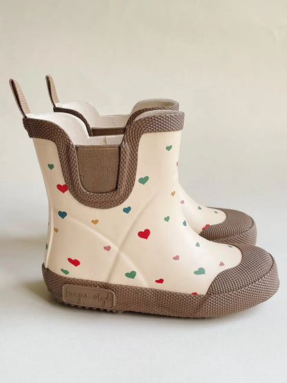 Brume Welly Rain Boots - Multi Foil Hearts Konges Sløjd - enjoykidsus