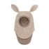 Bunny Balaclava Ears Merino Wool Hat Sand Melange huttelihut