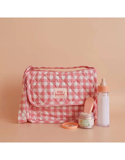 Shine on me Distribution - Tiny Nurturers Set - Pink Gingham - Tiny Harlow