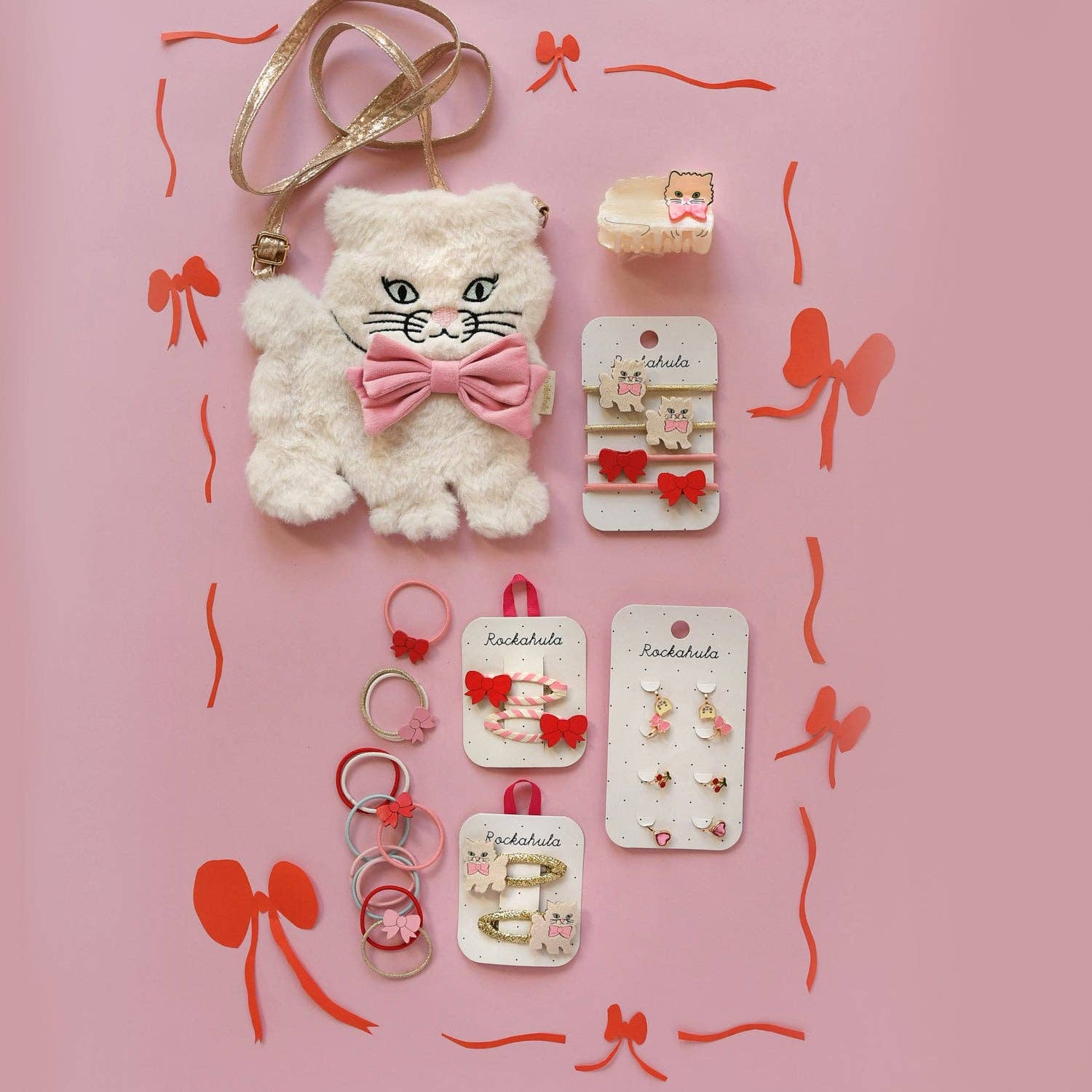 Rockahula - Cutesy Bow Stripy Clips