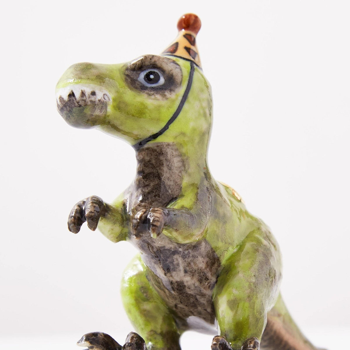 Camp Hollow T-Rex Birthday Candle Holder | Porcelain Cake Topper Camp Hollow