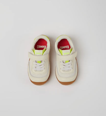 Camper Dadda White Multicolor Textile and Leather Sneakers for Kids camper