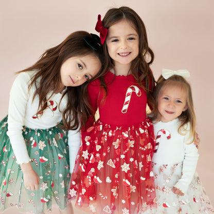 Candy Cane Tutu Dress Petite Hailey - enjoykidsus