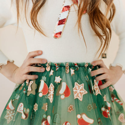 Candy Cane Tutu Dress - Green Petite Hailey - enjoykidsus