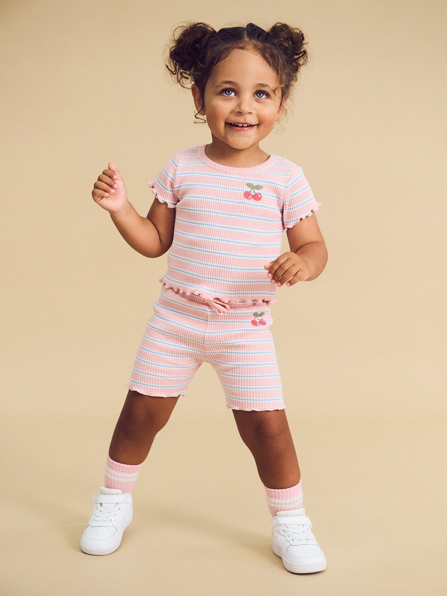 CANDY STRIPE RIB SHORT Huxbaby - enjoykidsus