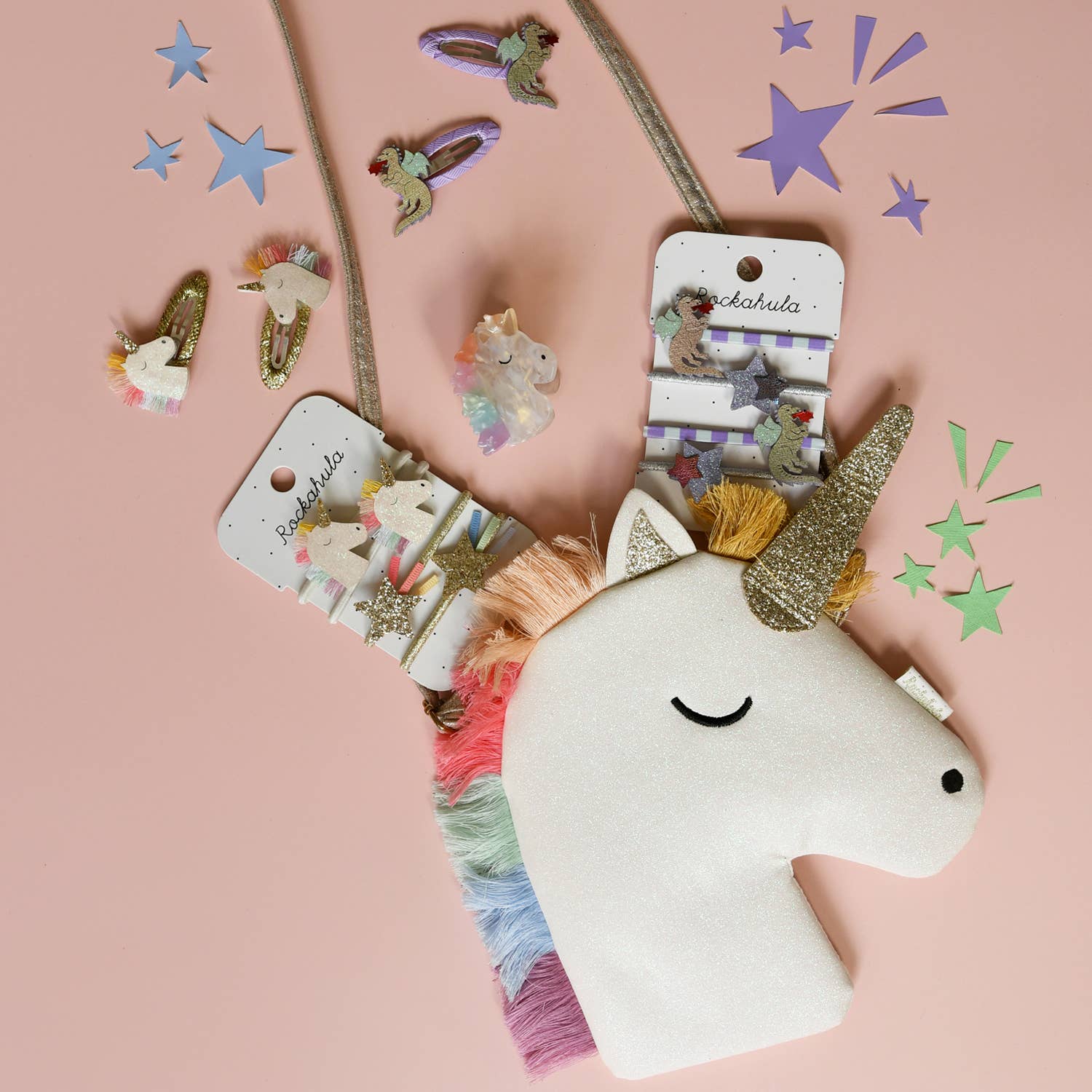 Rockahula Rainbow Unicorn Hair Clips – Girls Accessories