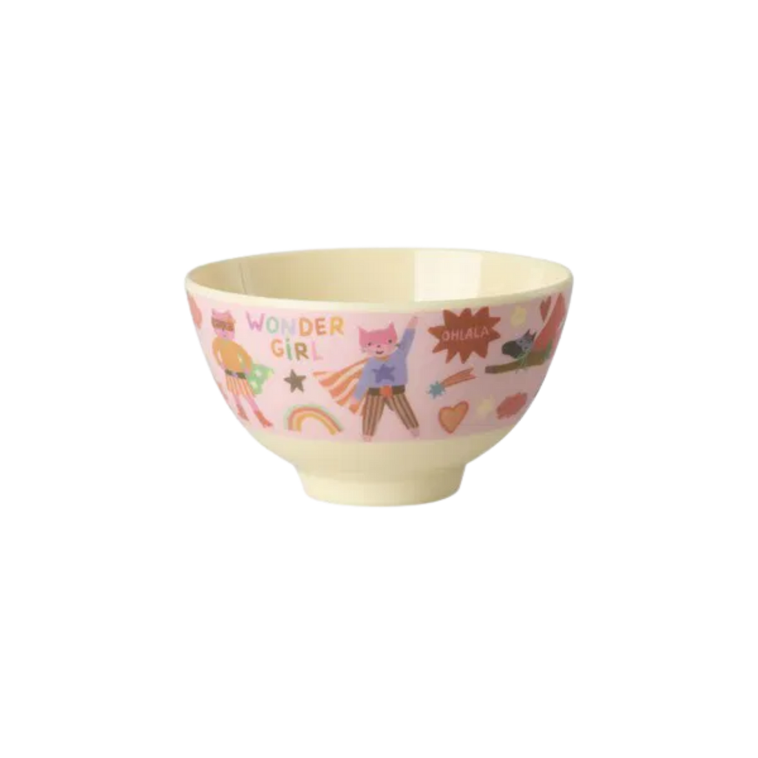Rice by Rice Melamine Bowl – Hero Print | Pink | Small (10.1 fl oz)