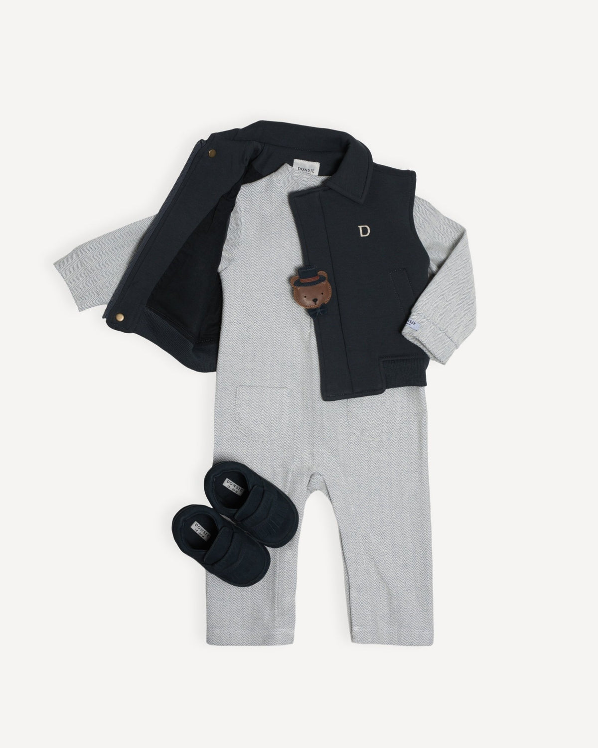 Ceesie Clip | Bear | Cognac Classic Leather Donsje