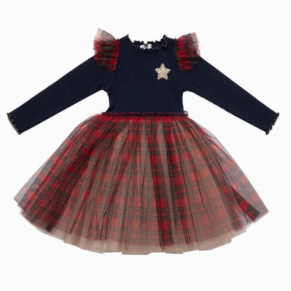 Checker Frill Tutu Dress Petite Hailey - enjoykidsus