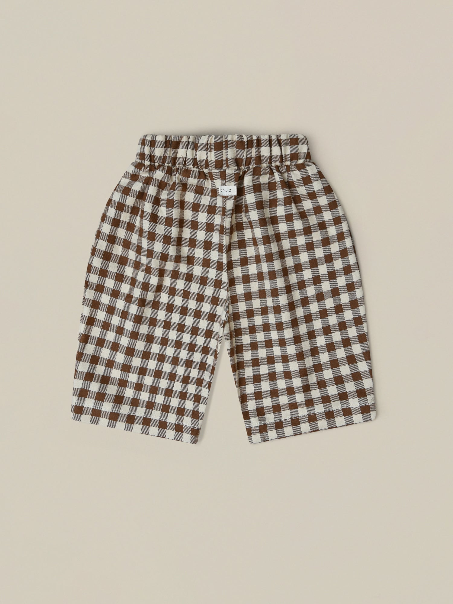 Chestnut Gingham Traveller Pants Organic Zoo - enjoykidsus