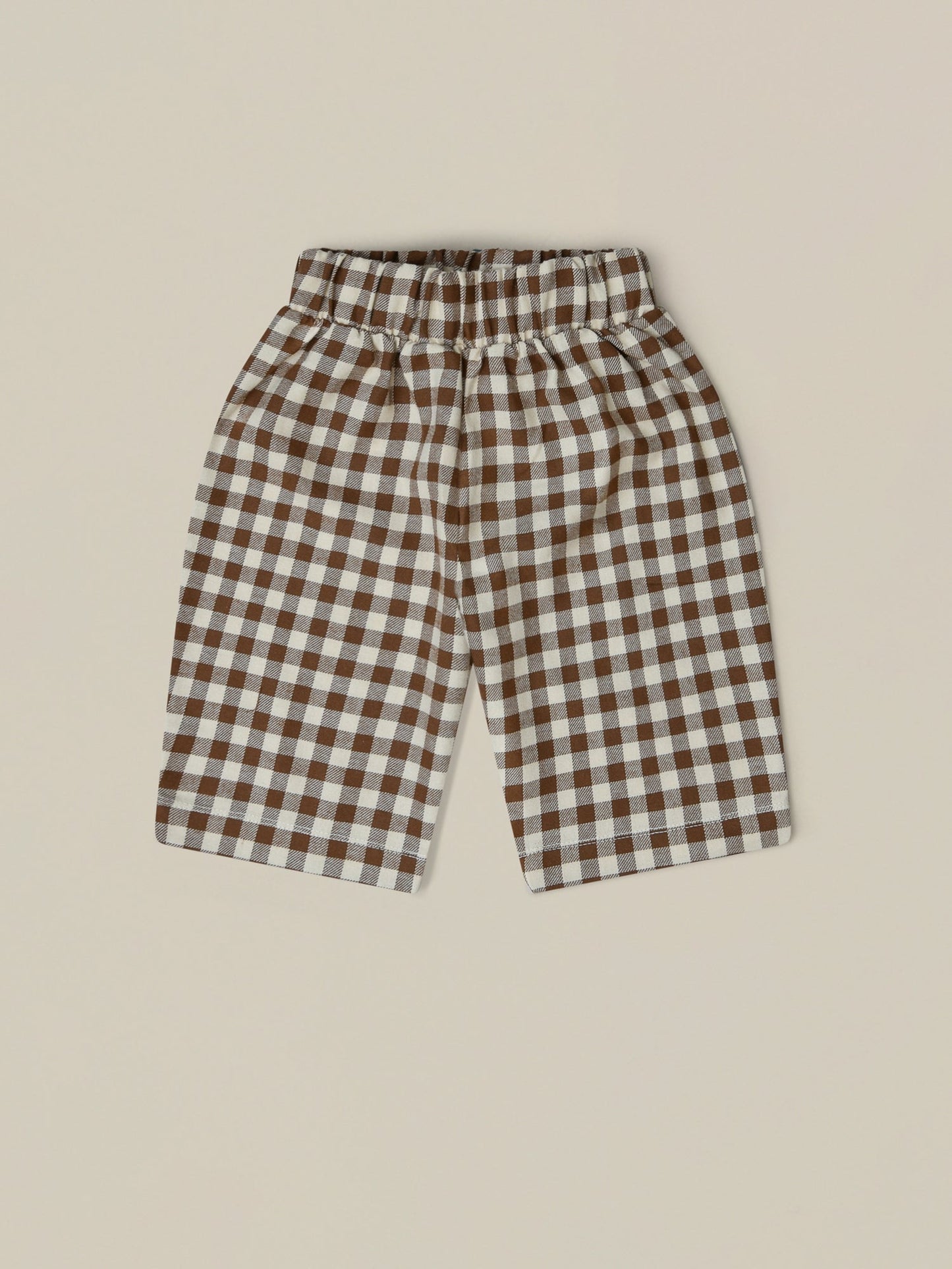 Chestnut Gingham Traveller Pants Organic Zoo - enjoykidsus