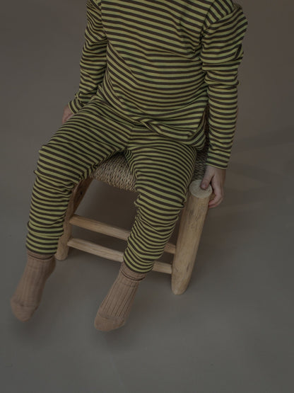 Organic Zoo Chicory Stripes Cuffed Leggings image 2