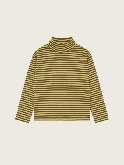 Organic Zoo Chicory Stripes Turtle Neck Top image 1