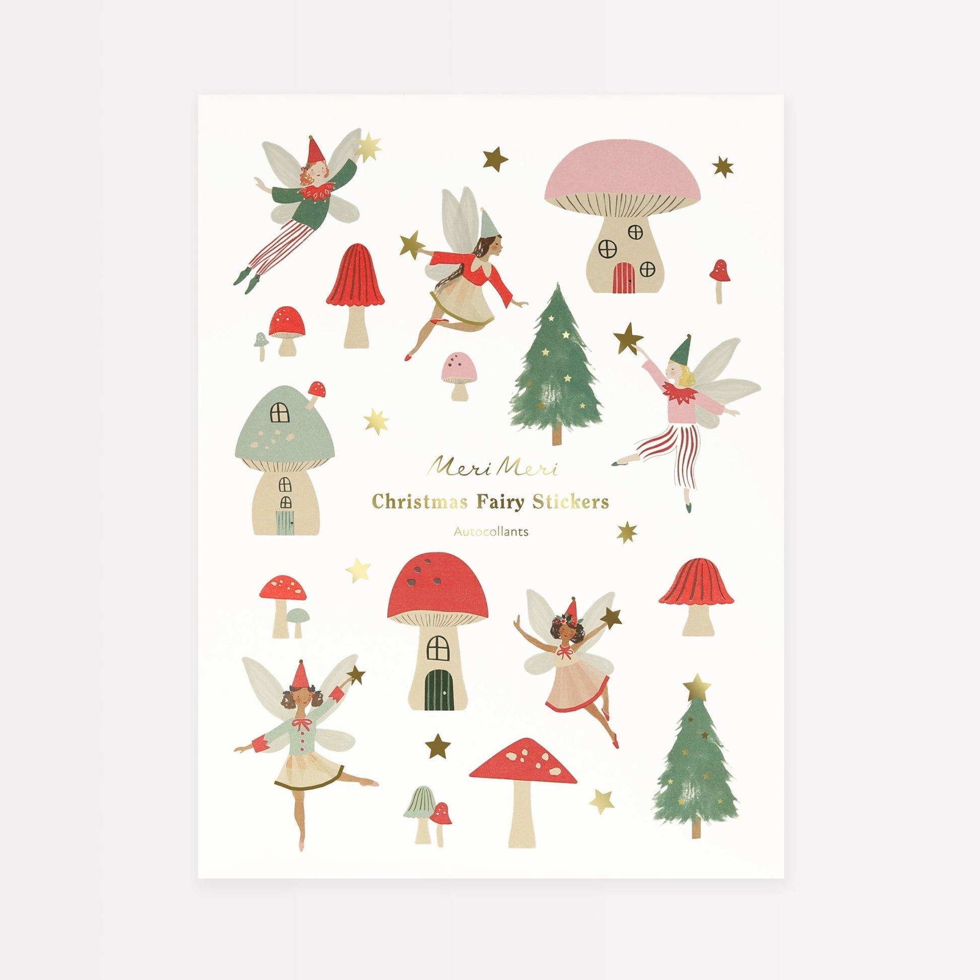 Christmas Fairy Sticker Sheets (x 10 sheets) Meri Meri - enjoykidsus