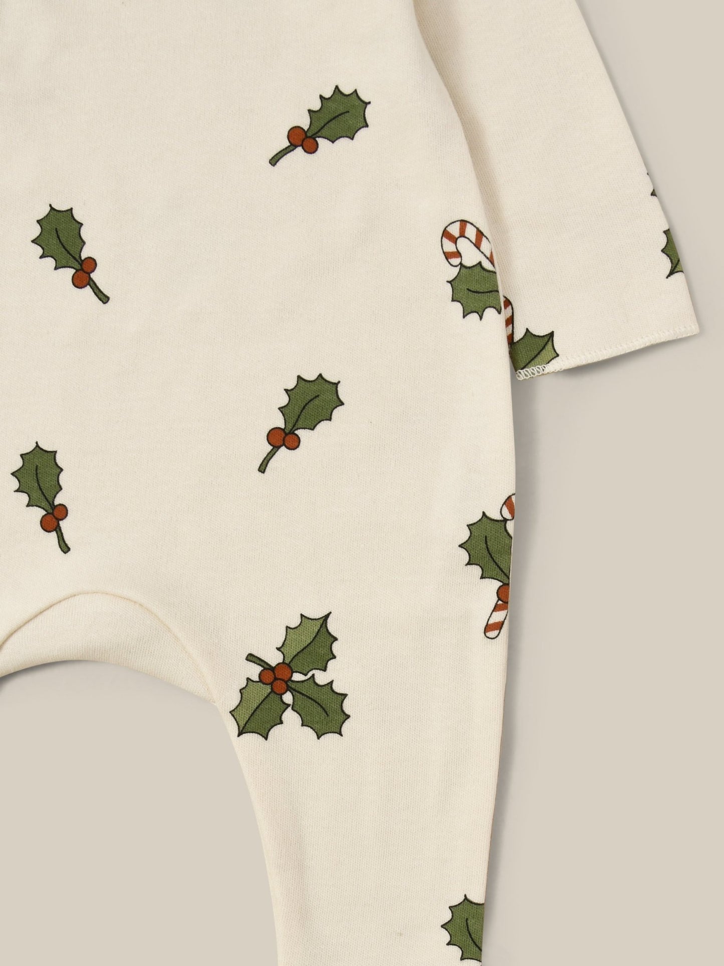 Christmas Holly Footed Suit Organic Zoo - enjoykidsus