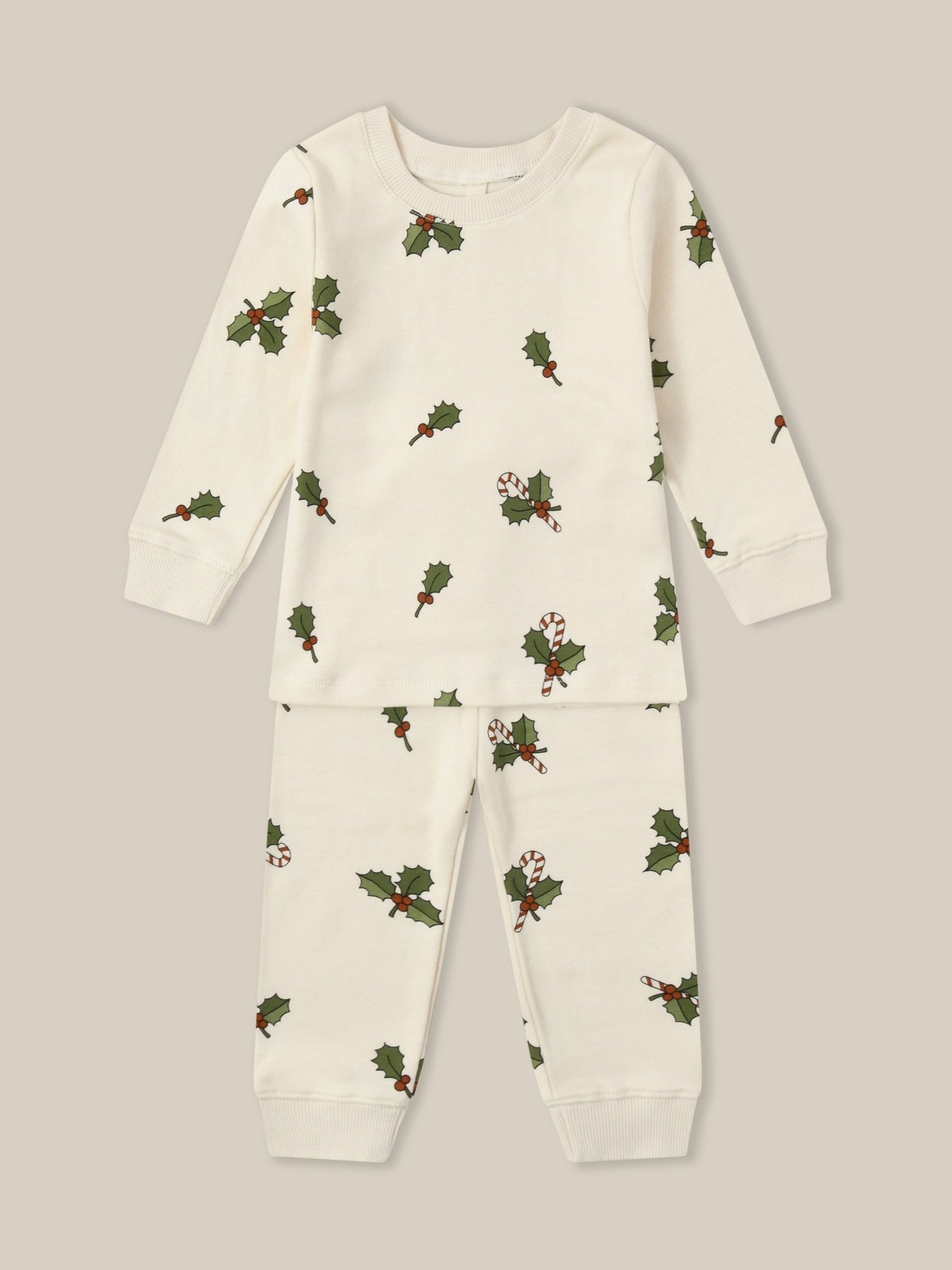 Christmas Holly Slim Pyjamas Organic Zoo - enjoykidsus