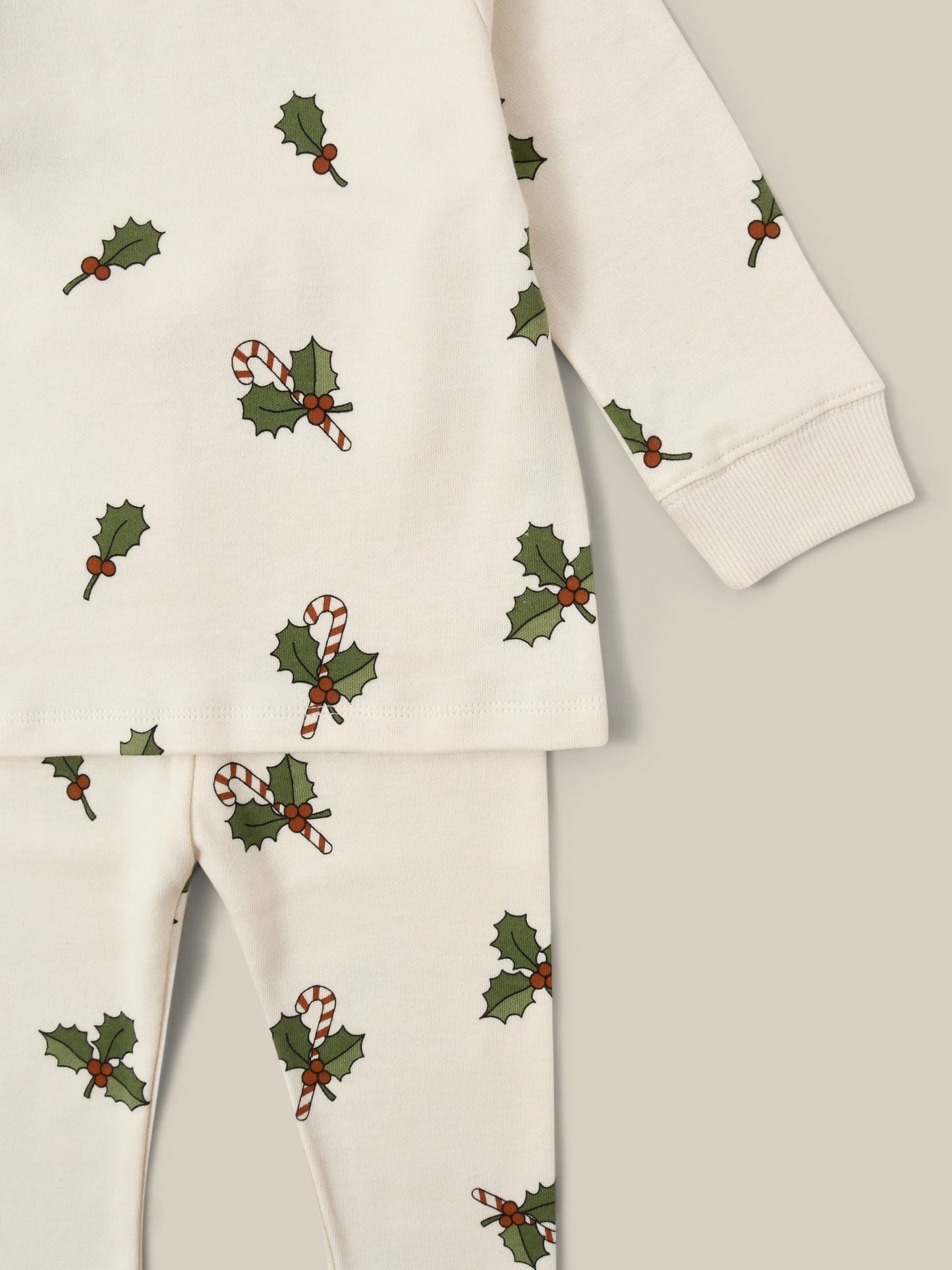 Christmas Holly Slim Pyjamas Organic Zoo - enjoykidsus