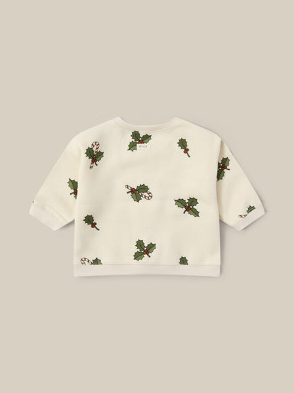 Christmas Holly Sweatshirt Organic Zoo - enjoykidsus