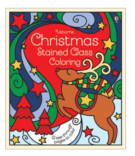 Christmas Stained Glass Coloring usborne - enjoykidsus