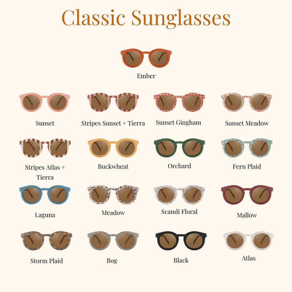 CLASSIC: BENDABLE &amp; POLARIZED SUNGLASSES | FERN PLAID Grech &amp; Co