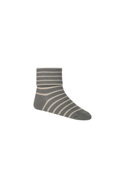 Classic Rib Sock - Pond Stripe Jamie Kay - enjoykidsus