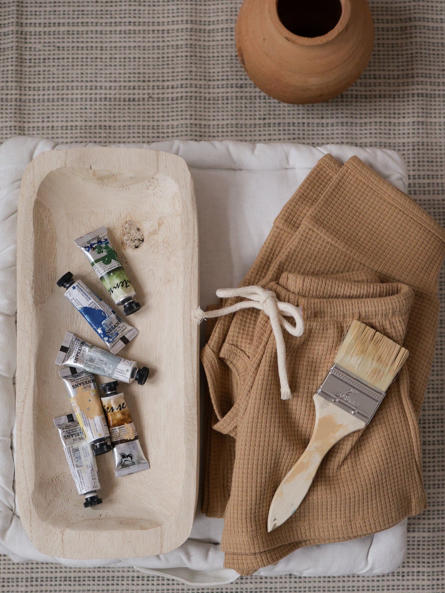 Claypot Waffle Rope Shorts Organic Zoo