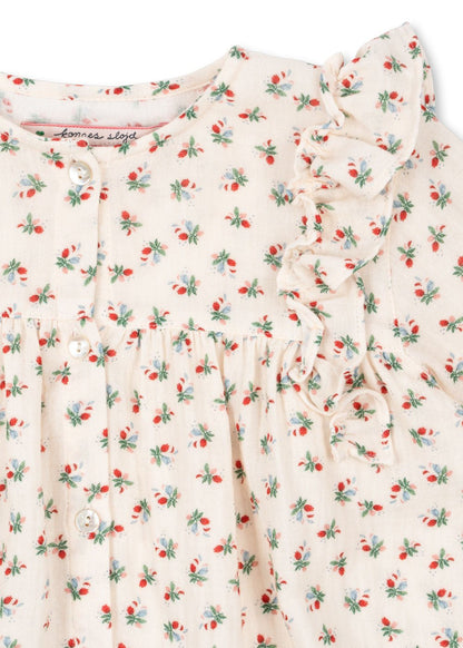 COCO FRILL SHIRT GOTS - FLEUR TRICOLORE Konges Sløjd - enjoykidsus