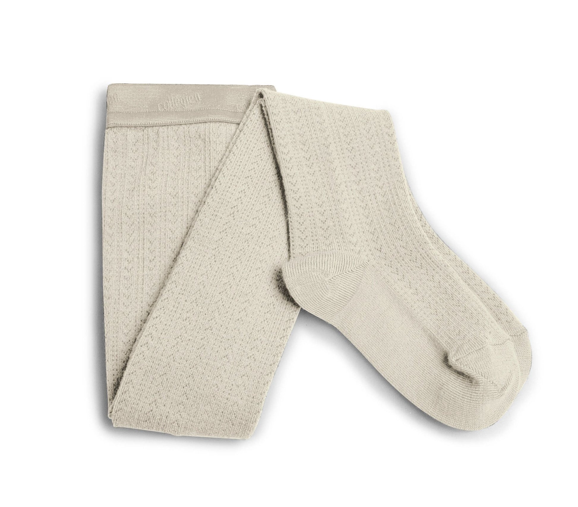 Collegien Angélique - Pointelle Merino Wool Tights - Doux Agneaux Collégien - enjoykidsus