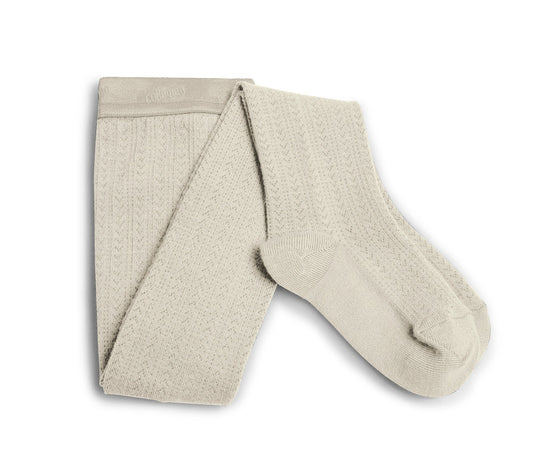 Collegien Angélique - Pointelle Merino Wool Tights - Doux Agneaux Collégien - enjoykidsus