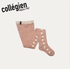 Collégien Anthéa Jacquard Flower Pointelle Tights – Vieux Rose Collégien