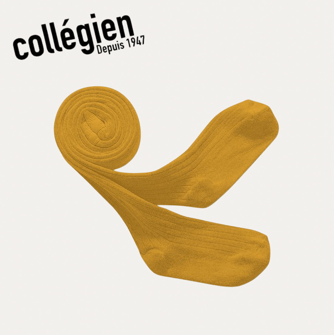 Collegien Louise - Ribbed Tights - Curcuma Collégien