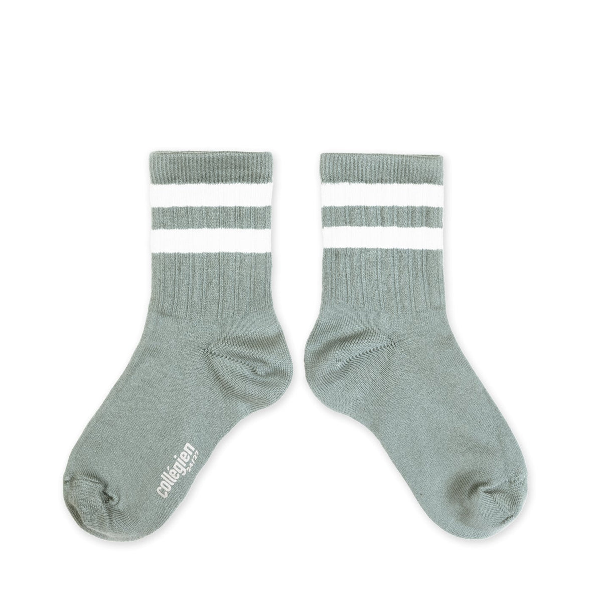 Collegien Nico Ribbed Varsity Crew Socks - Rosewood Collégien