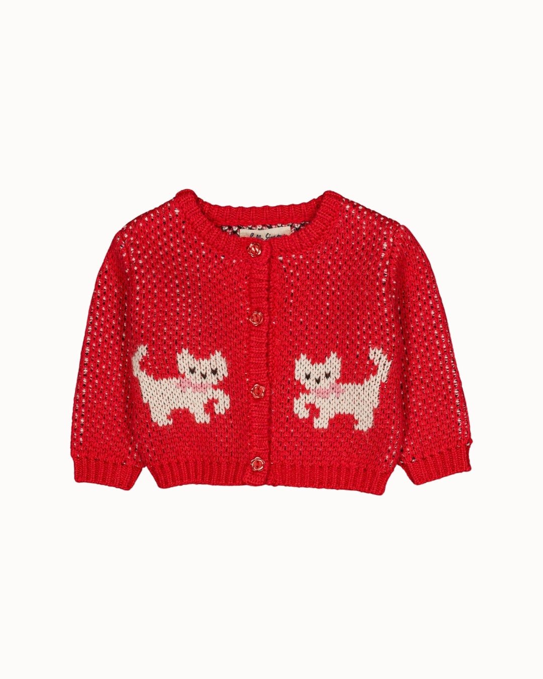 Hello Simone Baby Jeannette Cardigan - Kitty Cherry