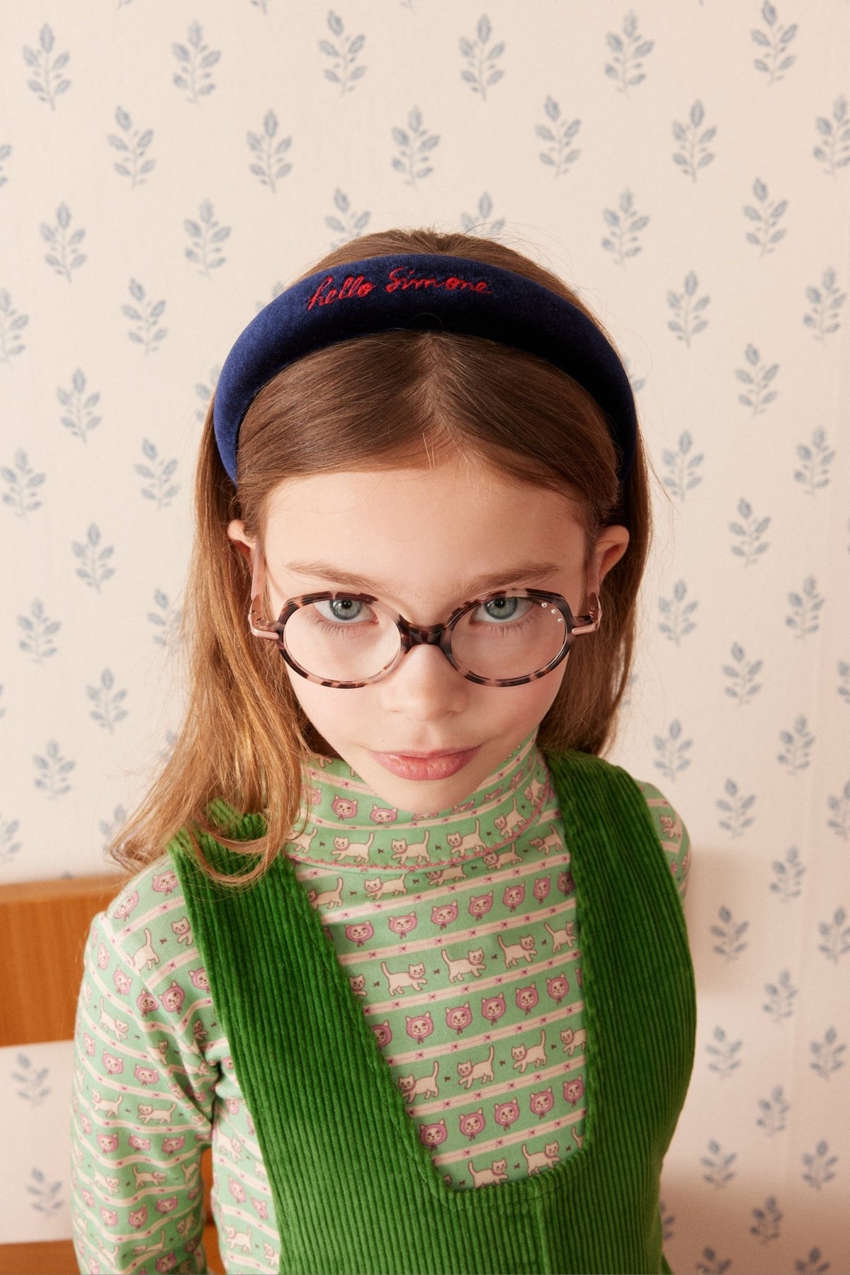 Hello Simone Twiggy Turtleneck Top in Kitty Aqua - worn look