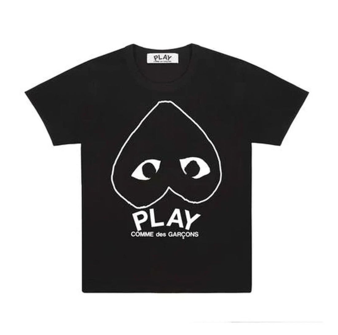 Comme des Garcons Play Black Play Inverted Heart Logo T-Shirt COMME DES GARÇONS PLAY