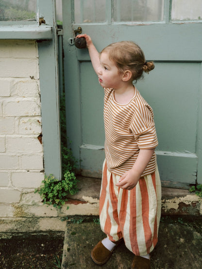 Copper Stripes Boxy T-Shirt Organic Zoo
