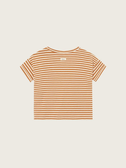 Copper Stripes Boxy T-Shirt Organic Zoo