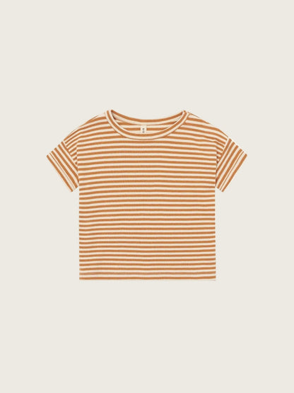 Copper Stripes Boxy T-Shirt Organic Zoo