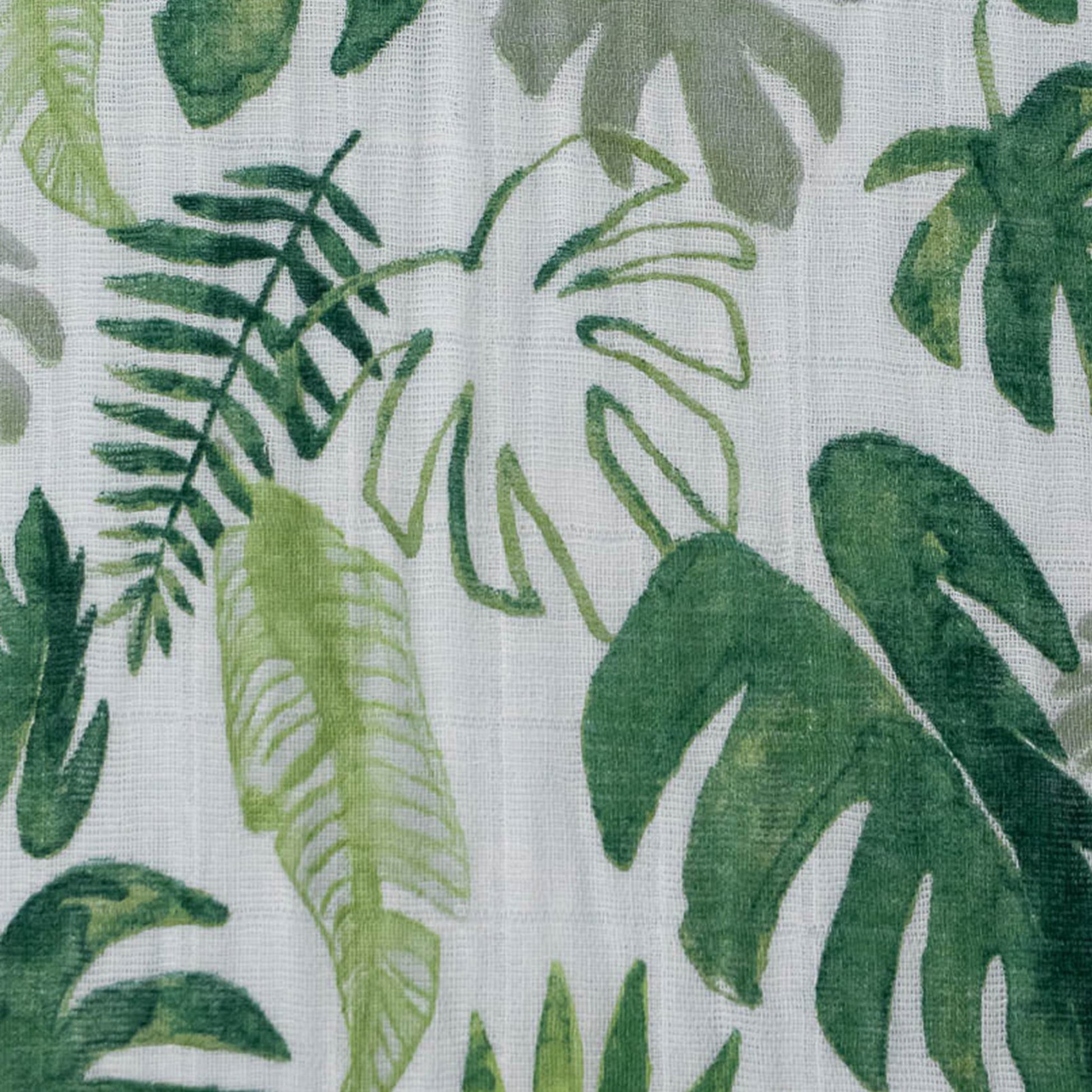 Cotton Muslin Crib Sheet - Tropical Leaf Little Unicorn - enjoykidsus