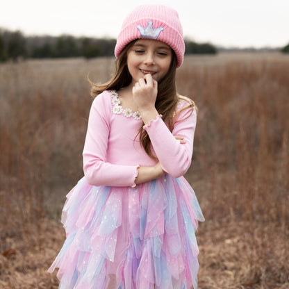 Daisy Wave Tutu Dress - White Petite Hailey - enjoykidsus