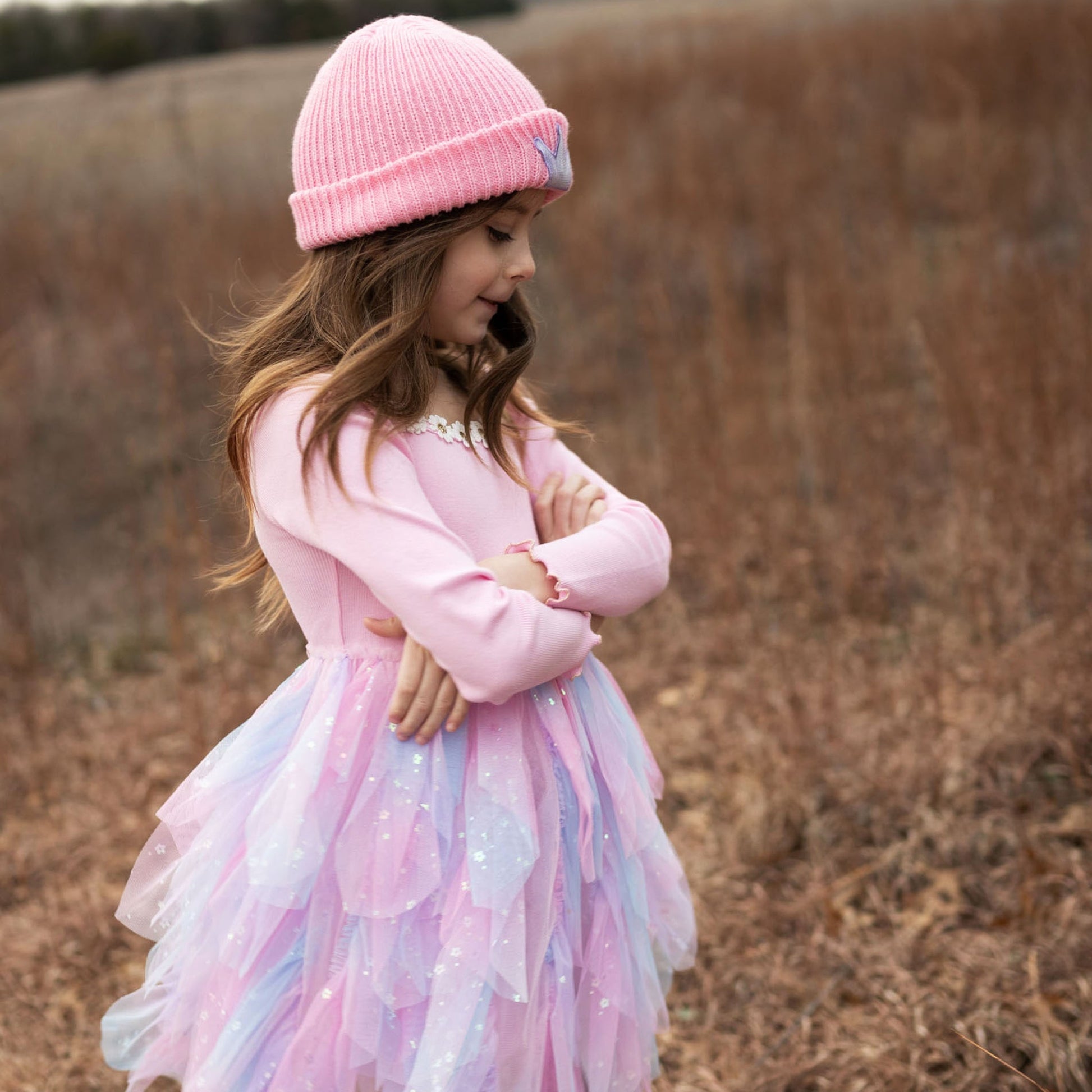 Daisy Wave Tutu Dress - White Petite Hailey - enjoykidsus