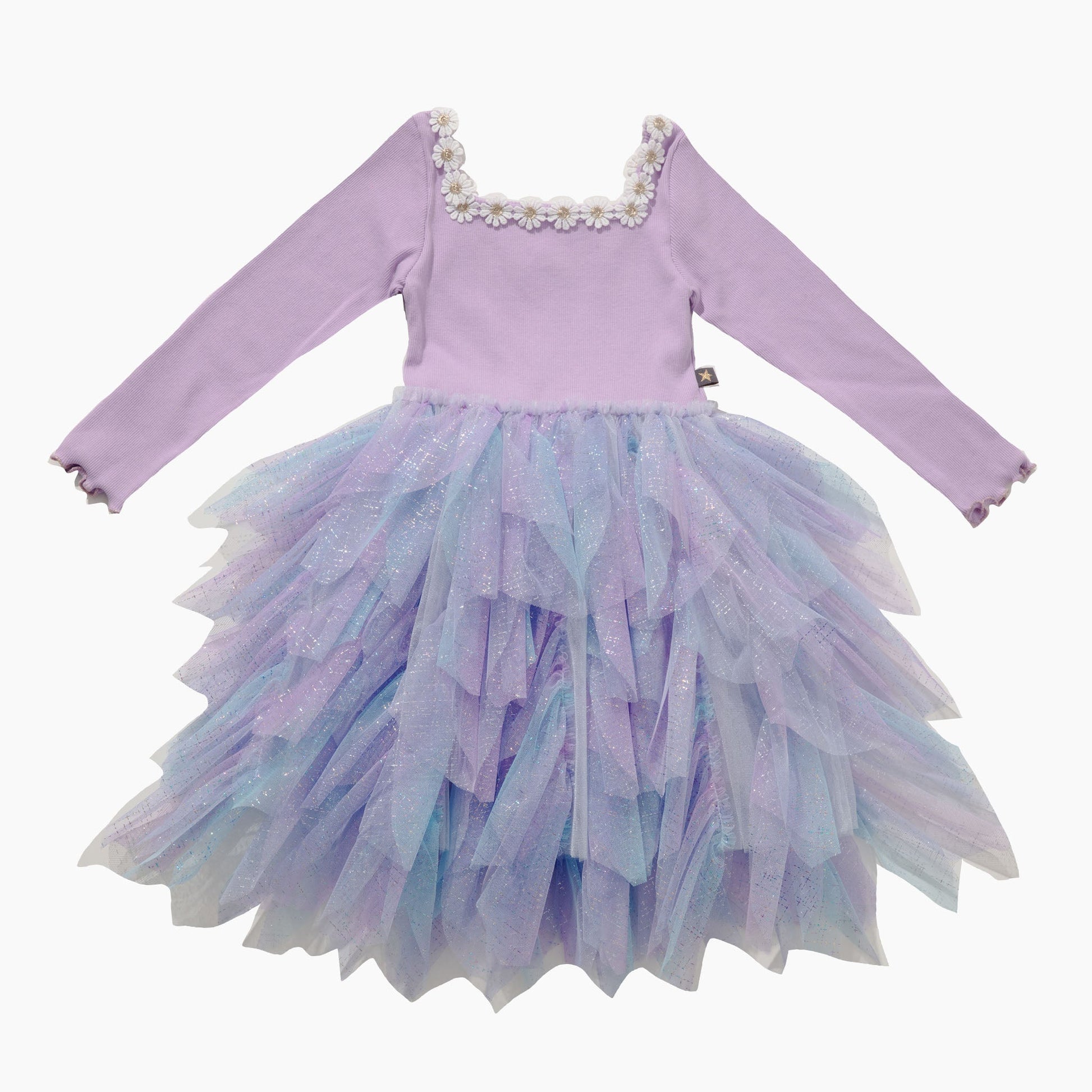 Daisy Wave Tutu Dress - White Petite Hailey - enjoykidsus