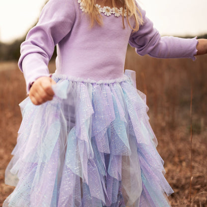 Daisy Wave Tutu Dress - White Petite Hailey - enjoykidsus