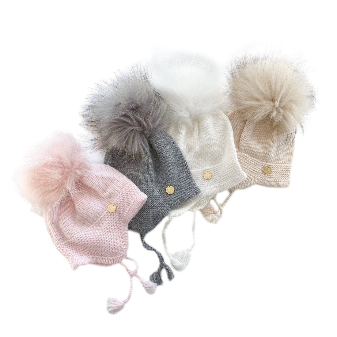 Petite Maison Kids - Cashmere Aviator Hat: Pink / Medium (12M-4 Years)