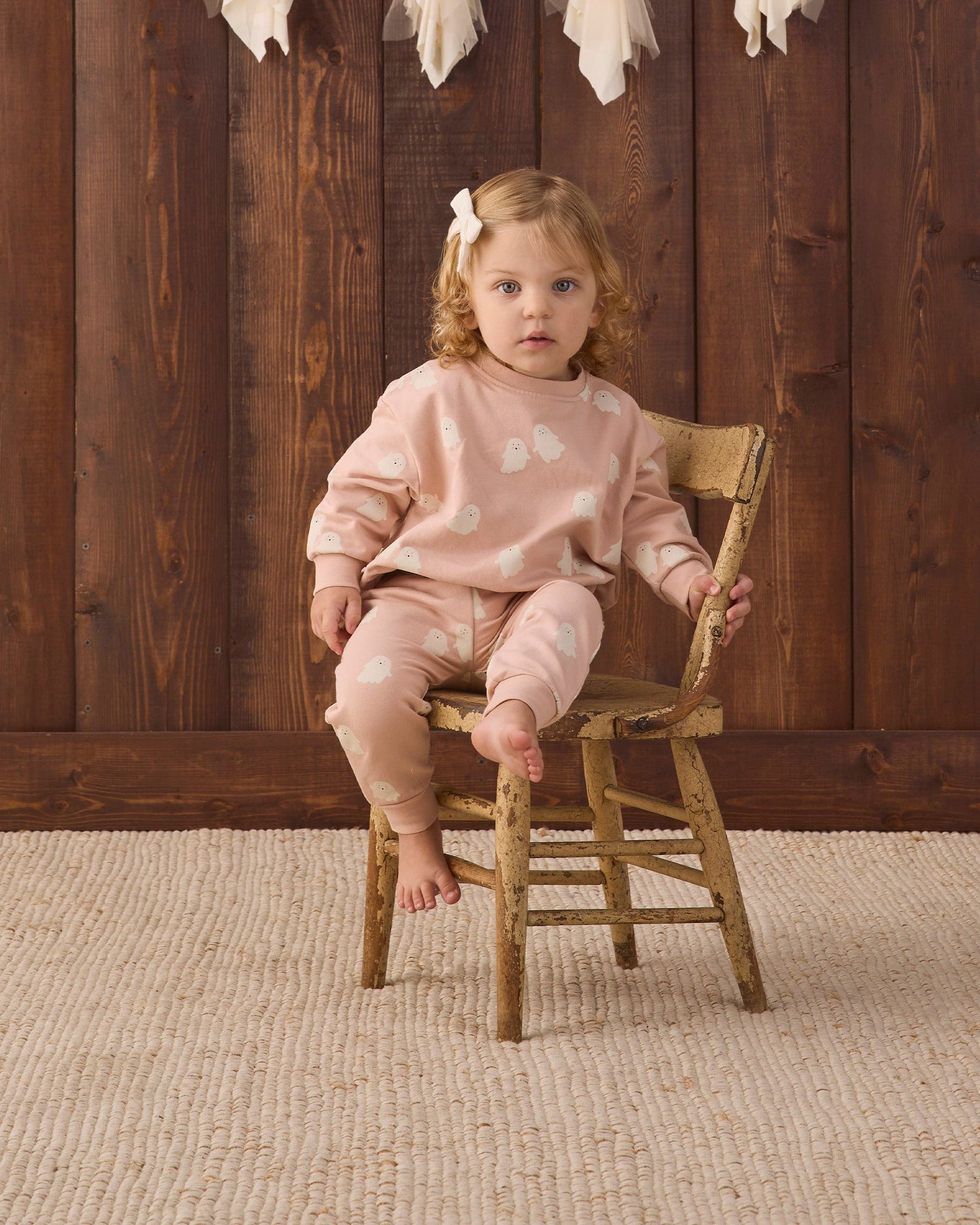 Quincy Mae Relaxed Fleece Sweatpant - Sweet Ghost - official product image 4