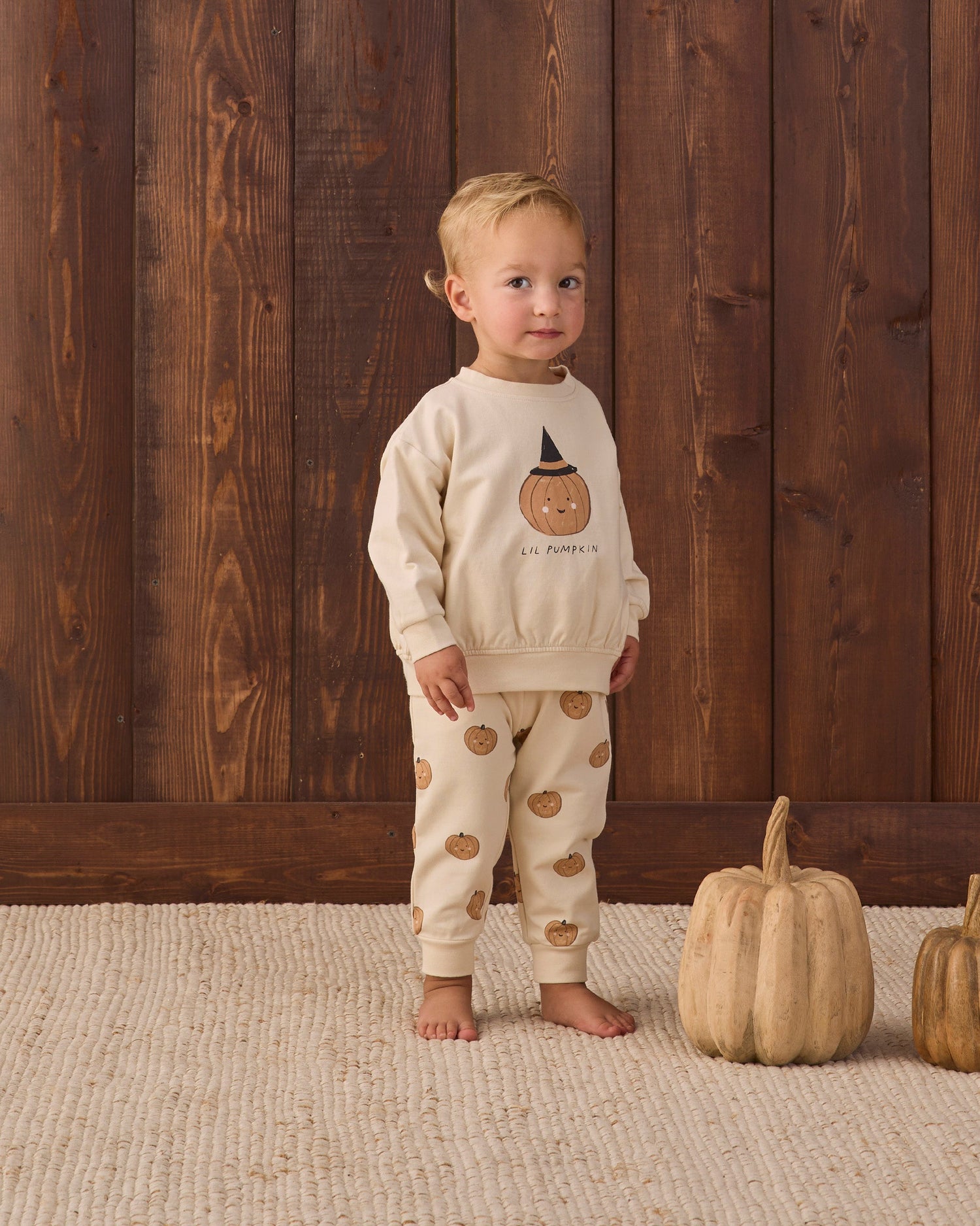 Quincy Mae Relaxed Fleece Sweatshirt - Lil Pumpkin - official product image 3